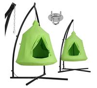 Clevich Fauteuil Suspendu extérieur et intérieur,Balançoire Nid,Chaise Suspendu,Hamac sur Pied,Fauteuil Relax de Jardin avec lumières LED,capacité de Charge 150 kg,Vert
