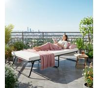Clevich Lit d'invité Pliable 80x190 cm,Lit Pliant 1 Personne avec Matelas de Mousse de Mémoire de 7 cm épais,Lit de dépannage,pour Hôpital,Bureau,Camping,Voyage,sans Assemblage