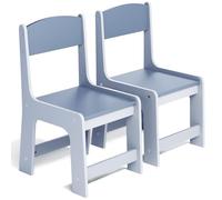 Clevich Lot de 2 chaises pour Enfant 55 x 30 x 28 cm, Chaise de Bureau à partir de 2 Ans, jusqu'à 80 kg, lot avec Repose-Pieds et Dossier incurvé, pour Chambre d'enfant, école, Groupe de sièges