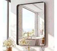 Clevich Miroir de Salle de Bain Rectangulaire 90 x 60cm, Miroir Décoratif