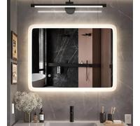 Clevich Miroir Salle de Bain avec Eclairage LED 70x50 cm Rectangulaire