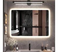 Clevich Miroir Salle de Bain avec Eclairage LED 80x60 cm Rectangulaire