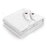 Clevich Surmatelas chauffant 190 x 140 cm - Double 2 x 100 W - Lavable en machine - Avec arrêt automatique de 8 heures - 6 niveaux de température - Double contrôleur amovible