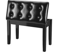 Clevich Tabouret de Piano 75 x 35 x 49 CM, Banc de Piano, avec Espace de Rangement, Banquette Piano avec Coussin en Cuir PU, Charge maximale : 200 kg, Noir