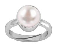 CLEVIO 100 % laboratoire - Perle certifiée 10,25 Ratti / 9,75 carats - Pierre précieuse naturelle certifiée Moti - Bague Panchhdhaatu/Ashtadhatu réglable pour homme et femme - B0DKK2PYMRNAMZ, Small