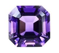 CLEVIO Améthyste naturelle de 3,75 carats - Taille écuyer - Certifiée en laboratoire - Fabrication de bijoux pour homme ou femme - B0C55G52MRNAMZ, Small, Gemme