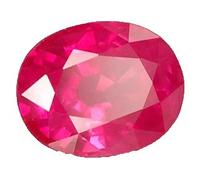 CLEVIO B07B9J25MRNAMZ Rubis Pierre précieuse ovale naturelle certifiée 2,25 Ratti, Small, Gemme