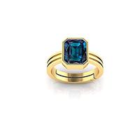 CLEVIO Bague Alexandrite à changement de couleur plaquée or de qualité AAA, excellente bague en pierre brillante 14,25 Ratti 13,55 carats pour homme et femme, S (Ggtl Lab - Certifié) -B0DK7KYQMRNAMZ