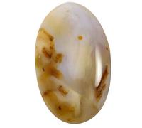 CLEVIO Cabochon ovale en agate à pois - Pierre précieuse naturelle - 45,9 carats - Qw61-B09HMJBHMRNAMZ, Small, Gemme