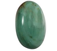 CLEVIO Jaspe vert prase ovale cabochon naturel en vrac 28,55 carats Qc85-B09C6FMCMRNAMZ, Small, Gemme