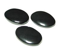 CLEVIO Lot de 3 cabochons en cristal de tourmaline noire naturelle pour la protection contre les énergies négatives et le mauvais œil - B0B5LQV7MRNAMZ, Small, Gemme