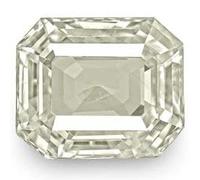 CLEVIO Oxyde de zirconium taille émeraude 2,25 Ratti / 1,50 carat - Diamant américain blanc - Pierre précieuse certifiée en laboratoire d'excellente qualité pour homme ou femme - B0BH1436MRNAMZ