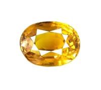 CLEVIO Saphir jaune 6,25 Ratti 5,65 carats - Pierre précieuse non chauffée et non traitée - Pierre précieuse certifiée Rashi Pukraj Ratan - Pour homme et femme - -B0CVTYF1MRNAMZ, Small, Gemme