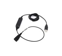 Cleyver Cordon USB 230 Connectez Facilement Vos Casques QD à vos PC/Mac, Longueur de 1400mm, Plug & Play, Compatible avec Casques Jabra GN