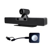 Cleyver Large Room DUALBAR PTZ Barre de visioconférence tout-en-un conçue pour les grandes salles, avec double caméra 4K, fonctions IA de cadrage, son