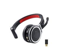 Cleyver Nomad 60 UC Mono Micro Casque sans Fil Mono Multipoint Bluetooth et Dongle USB, Micro antibruit, Softphone,PC,Mac, Smartphone,Tablette, Coussinets Confort, Autonomie 10h, Portée 30m, Noir