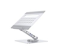 Cleyver support PC avec hub 7 ports Support pour appareils de 13 à 17 pouces avec hub USB-C à 7 ports, charge de 100W et pivotement à 360°, gage de