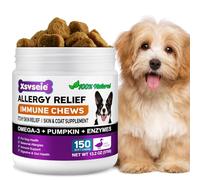 CLFJLXYX Friandises Anti-Allergies pour Chien 150 Pièces | Soulagement Démangeaisons, Léchage, Grattage & Chute de Poils | Saveur Canard Laqué | Allergies Saisonnières/Environnementales (1Pcs)