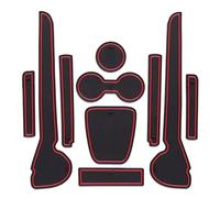 CLFJWZ Tapis antidérapant Rainure De Porte De Voiture Tapis Anti-poussière Tapis Antidérapant Boîte De Rangement De Tasses d'eau pour Polo 6R 6C MK5 GTI 2010 2011 - 2017(Rosso)