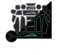 CLFJWZ Tapis antidérapant Tapis en Caoutchouc Anti-poussière Antidérapant Rainure De Porte Tampon De Tasse d'eau Autocollant Intérieur pour X3 F25 X4 F26 2011 - 2018(Wit)