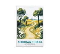 CLFMHNAS Ashdown Forest East Sussex Affiche de voyage vintage sur toile 50 x 75 cm