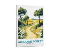 CLFMHNAS Ashdown Forest East Sussex Poster de voyage vintage sur toile 30 x 45 cm