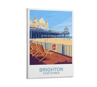 CLFMHNAS Brighton East Sussex Affiche de voyage vintage 30 x 45 cm