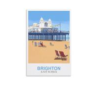 CLFMHNAS Brighton East Sussex Affiche de voyage vintage 40 x 60 cm