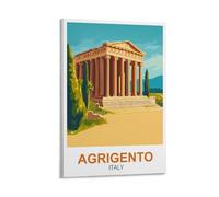 CLFMHNAS Impression sur toile vintage Agrigente Italie 30 x 45 cm