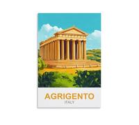 CLFMHNAS Impression sur toile vintage Agrigente Italie 50 x 75 cm