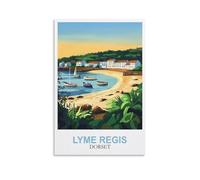 CLFMHNAS Impression sur toile vintage Lyme Regis Dorset 60 x 90 cm