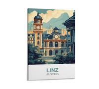 CLFMHNAS Linz Poster de voyage vintage Autriche 30 x 45 cm