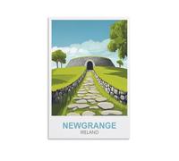 CLFMHNAS Newgrange Affiche de voyage vintage Irlande 20 x 30 cm