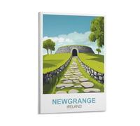 CLFMHNAS Newgrange Affiche de voyage vintage Irlande 60 x 90 cm