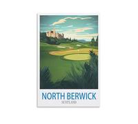CLFMHNAS North Berwick Scotland Poster de voyage vintage Golf 20 x 30 cm