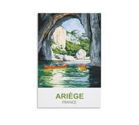 CLFMHNAS Poster de voyage vintage Ariège France 20 x 30 cm