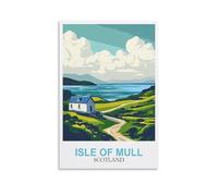 CLFMHNAS Poster de voyage vintage de l'île de Mull en Écosse 20 x 30 cm