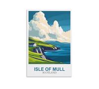 CLFMHNAS Poster de voyage vintage de l'île de Mull en Écosse 40 x 60 cm