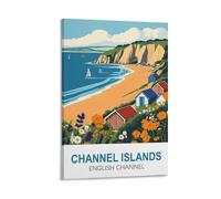 CLFMHNAS Poster de voyage vintage des îles anglo-normandes 30 x 45 cm