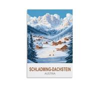 CLFMHNAS Schladming-dachstein Poster de voyage vintage Autriche 30 x 45 cm