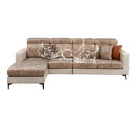 CLGTY Résistant Housse De Canapé Extensible, Antidérapant Faux Cuir Housse Assise Canapé Individual Housses De Coussin De Siège De Canapé Lavable pour Chat Chien-Kaki-Housse de méridienne