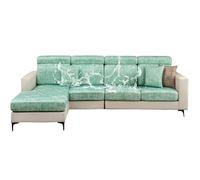CLGTY Résistant Housse De Canapé Extensible, Antidérapant Faux Cuir Housse Assise Canapé Individual Housses De Coussin De Siège De Canapé Lavable pour Chat Chien-Vert-Housse de méridienne