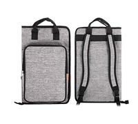 CLGTY Sac De Tambour, Instrument à Percussion Support Pour Baguettes De Tambour Résistant à L'Humidité Sac De Transport De Baguettes De Batterie Avec Poignée Bag Portable-gris-46×29CM(18×11.5in)