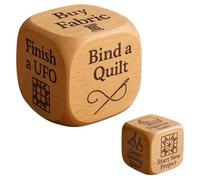 clhjinruoliu Dés de Quilter, dés en Bois Faits Main pour Prendre des décisions en Patchwork avec 6 Cadeaux Amusants pour Les quilteurs,1 PCS