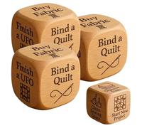 clhjinruoliu Dés de Quilter, dés en Bois Faits Main pour Prendre des décisions en Patchwork avec 6 Cadeaux Amusants pour Les quilteurs,3 PCS