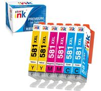 CLI-581 XXL Cartouches pour Canon 581 580XL Couleur pour Canon Pixma TS8350 TS6350 TS6151 TS6250 TS8150 TS8351 TS8151 TS8152 TS6251 TS6351 TS8250 TS8251 TS9150 (Cyan Magenta Jaune)