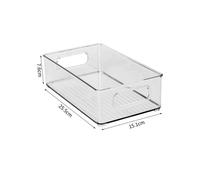 CLI - BOITE DE RANGEMENT - Bac légumes plastique transparent, boîte rangement réfrigérateur, cosmétique, cuisine, bureau, L