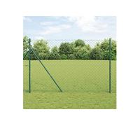 vidaXL Clôture en treillis soudé 3351092 - Set de 2, acier galvanisé, vert