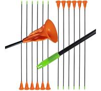 Clianle Flèches de tir à l'arc en Fibre de Verre de 31 Pouces avec Ventouse de 6 mm, Ensemble de 12 flèches pour Le Sport et Le tir à la Cible en Plein air, Cadeau pour Les Jeunes et Les Adultes