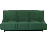 Clic clac 3 places LENA 20 - Tissu coton vert foret - Couchage 125x190 cm - L193 x P92 x H93 cm